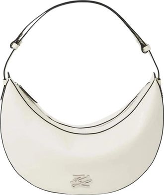 Karl Lagerfeld Villa La Vigie Schoudertas - Dames - Handtassen - Wit - ONE Size - Leer - Tassen