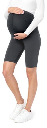 Be Mammy Womans Short Maternity Leggings Tights BE20-228 (Graphite, 4XL)
