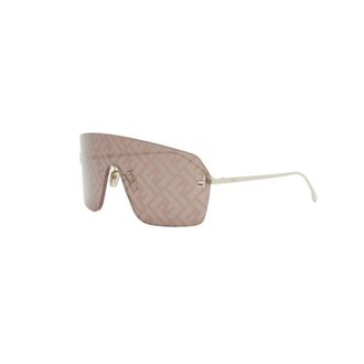 Fendi Accessoires, unisex, Bruin, ONE Size, Kristallen Zonnebril
