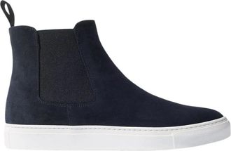 Scarosso Blauwe Su&egrave;de Platform Sneakers - Heren - Chelseaboots - Blauw - 41 1/2 EU - Su&egrave;de - Schoenen