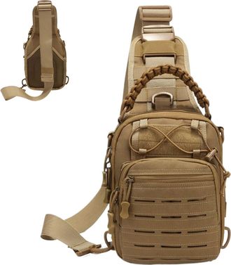 Generic Sling Bag Men, Outdoor Camping Chest Pack, Trendy Waterproof Travel Bag with Adjustable Strap, Lightweight Holder for Hiking Gym Running Festival Scho