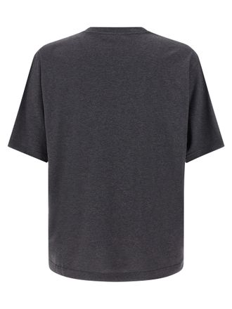 Dolce & Gabbana Logo-Flocked Cotton T-Shirt - Gray