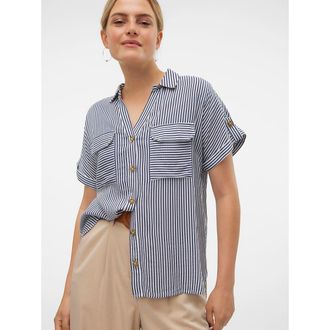 Vero Moda Gestreepte blouse met korte mouwen