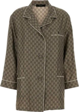 Gucci GG Print Silk Shirt