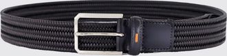 Santoni Cintura Santoni in pelle intrecciata