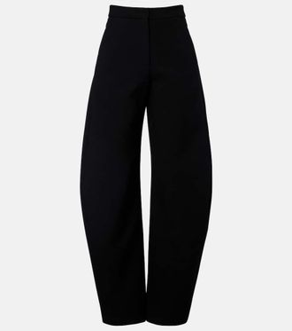 Alaia Wool-blend barrel-leg pants