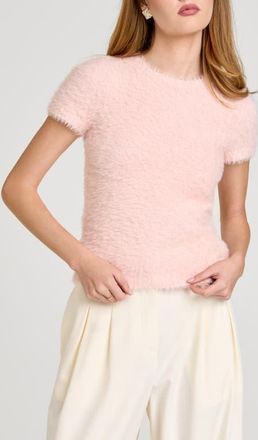 Wayf Hannah Short Sleeve Sweater in Tea Rose at Nordstrom, Size X-Small