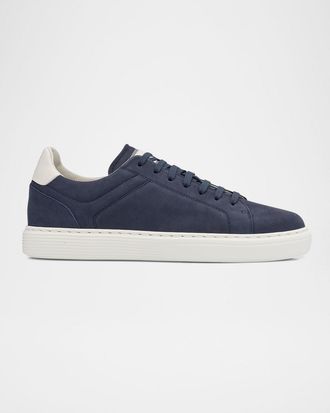 Brunello Cucinelli Men & apos;s Nubuck Calfskin Low-Top Sneakers