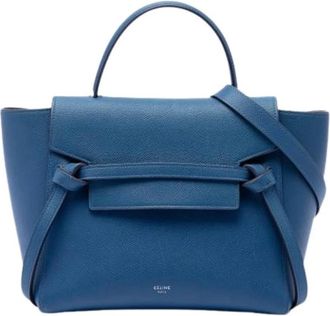 Celine Pre-owned Vintage Satchel - Dames - Vintage Handtas - Blauw - ONE Size - Leer - Vintage