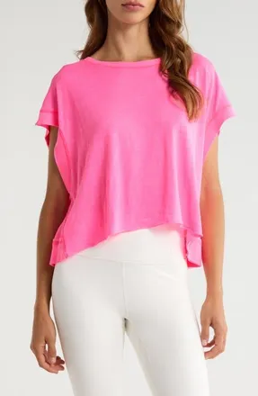 Free People FP Movement My Tee Time Open Back T-Shirt in Hot Pink at Nordstrom, Size X-Large