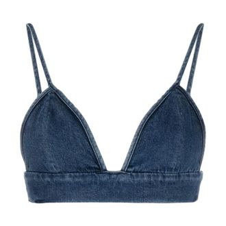 A Gold E Dames, Tops, Blauw, Maat: XS Denim