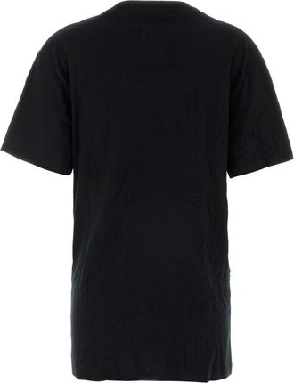 Loewe Womens Logo-Printed Jersey T-Shirt Black Polyester Cotton