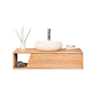 Wanda Collection Mueble de cuarto de ba&ntilde;o de teca 100 cm