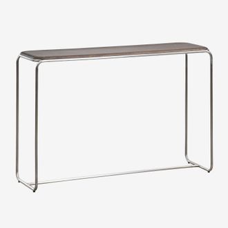 Sklum Consola Recibidor 120x35 Cm En Madera De Acacia Y Acero Inoxidable Altrex Sklum