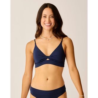 Carve Designs Elba Jade Texture Bralette Top for Water Sports in Navy at Nordstrom, Size Small