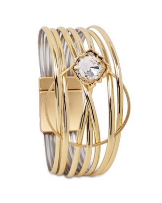 Saachi Saachi Halo Statement Leather Bracelet