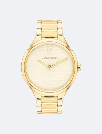 Calvin Klein Mens Textured Dial Bracelet Watch - Metallic - OS
