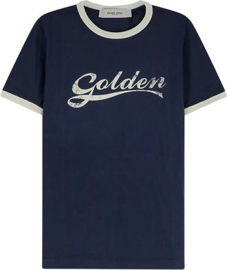 Golden Goose Journey Slim T-Shirt - Heren - T-shirts - Blauw - S - Katoen - Tops