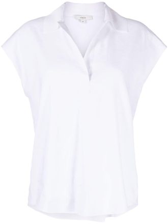 Vince Polo con maniche a cuffia - Bianco