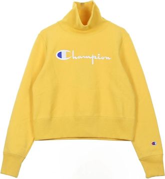 Champion Gele Turtle Neck Sweatshirt - Dames - Sweatshirts - Geel - XL - Katoen - Hoodies & sweatvesten