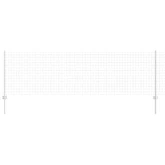 Berkfield Home Euro Fence with 5 U Posts Silver 0, 8x10 m Steel