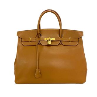 Herm&egrave;s Gold Courchevel Leather Boston Bag Handbag Tote Bag (Pre-Owned)