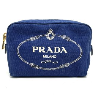 Prada Blue Canvas Pouch (Pre-Owned)