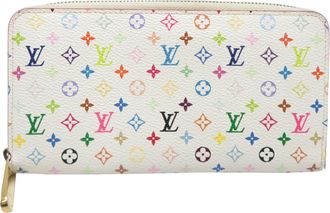 Louis Vuitton White Monogram Multicolore Long Wallet (Bi-Fold) (Pre-Owned)