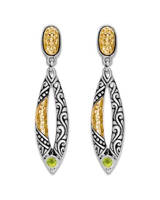 Samuel B. Silver 0.24 ct. tw. Peridot Drop Earrings