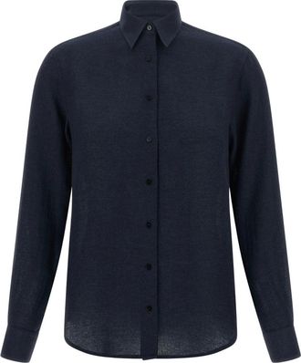 Xacus Marta Shirt - Dames - Blouses & Shirts - Blauw - Maat: S Wol