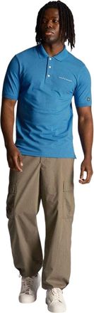 Lyle & Scott Heren Geborduurd Logo Poloshirt (Blauw)
