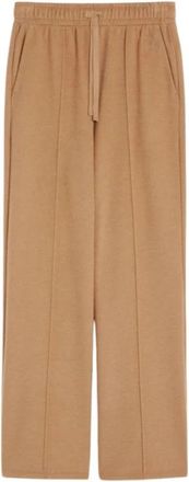 Max Mara Sponda Broeken - Dames - Wijde Broeken - Bruin - S - Katoen - Broeken