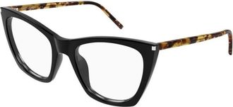 Saint Laurent Kate Dunne Optische Montuur - Dames - Brillen - Zwart - 55 MM - Leer - Accessoires
