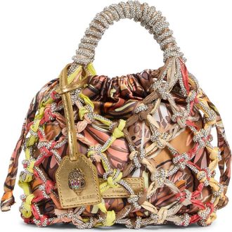 Kurt Geiger Small Crystal Macram&eacute; Bag in Open Brown at Nordstrom