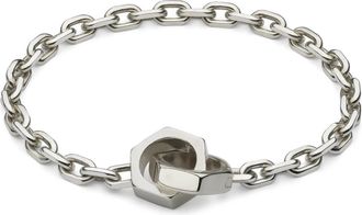 Gucci Trademark Sterling Silver Chain Bracelet - Dames - Armbanden - Grijs - ONE Size - Accessoires
