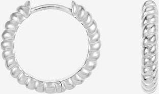 Dower & Hall Mens Small Twist Hoops in Sterling Silver at Nordstrom