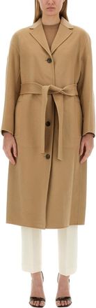 Theory Belted Wool and Cashmere Blend Coat