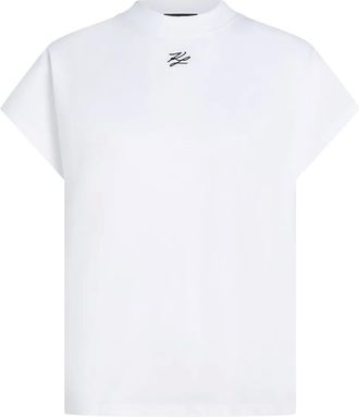 Karl Lagerfeld T-shirt con ricamo Autograph - Bianco