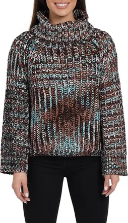 Love Token Meri Turtleneck Sweater In Brown