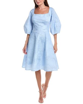 Rene Ruiz A-Line Textured Midi Dress