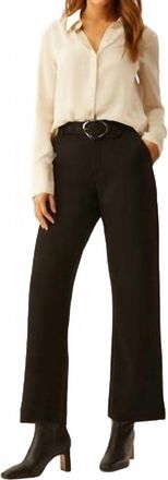 ECRU Metropolitan Cropped Wide Leg Pants In Black