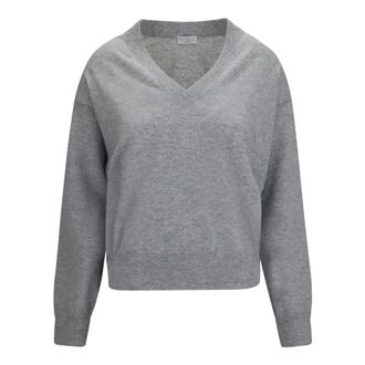 Brunello Cucinelli Maglione Girocollo in Cashmere - - Knitwear - Uomo - Grigio - M