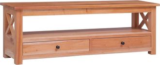 vidaXL Mueble De Tv Madera Maciza De Caoba 115x30x40 Cm Vidaxl