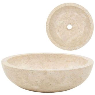 vidaXL Lavabo 40x12 Cm M&aacute;rmol Color Crema Vidaxl