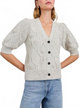 Rails Isla Daisy Button Down Cardigan In Grey
