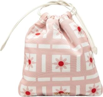 Miu Miu Pre-owned Mini Bags, female, Pink, Size: ONE SIZE Pre-owned Printed Nylon Pouch