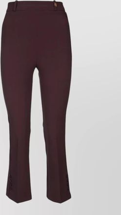 Elisabetta Franchi cropped trousers straight leg belt loops button