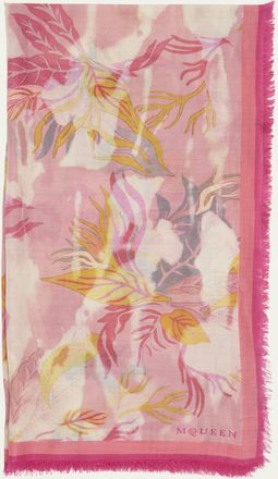 Alexander McQueen Hawaiin-Inspired Floral-Print Silk Scarf