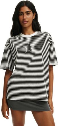 Cotton On Womens The Boxy Graphic Tee in Star Stripe Washed Black at Nordstrom, Size Xx-Small