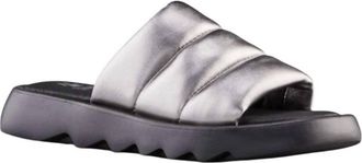 Cougar Womens Julep Leather Water-Repellent Sandal In Metallic Silver